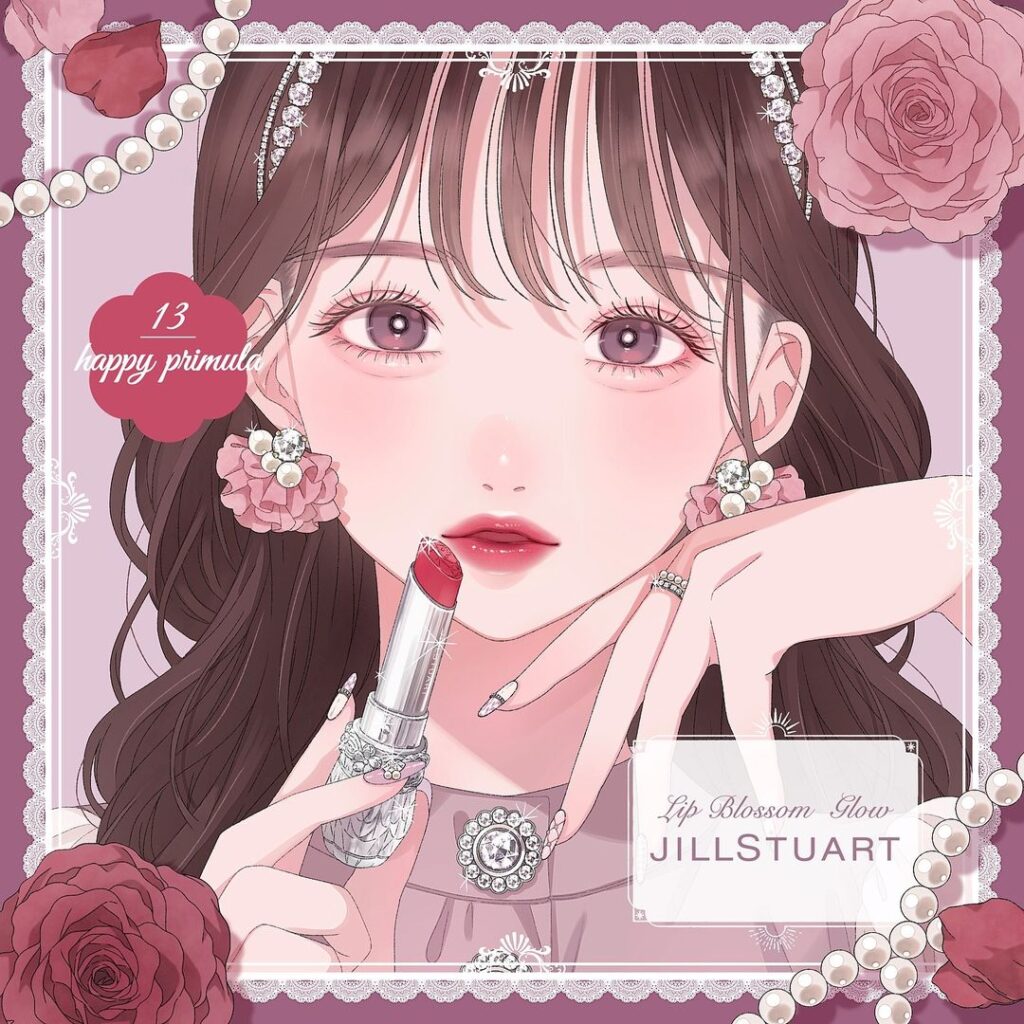 JILL STUART リップブロッサムグロウ キャンペーンイラスト